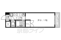 きんこん館 3階1Kの間取り