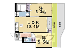 コラソン江戸町 1階2LDKの間取り
