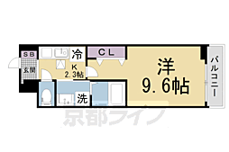ヒカルサ京田辺大住 1Kの間取図画像