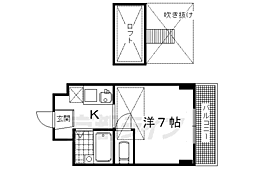 メゾンドゥレテューディヤン浩栄 1Kの間取図画像