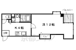 雅綾小路 1Kの間取図画像
