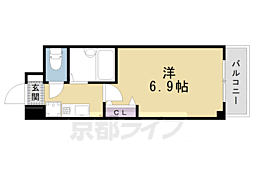 プレサンス京都二条城前 1Kの間取図画像
