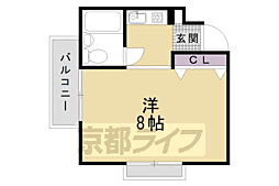 ピノハウス 1Kの間取図画像