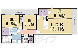 シャーメゾングレイス 3LDKの間取図画像