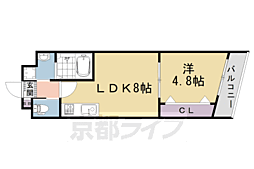 ARCA嵯峨嵐山 1LDKの間取図画像