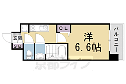 ファステート京都西院パール 1Kの間取図画像