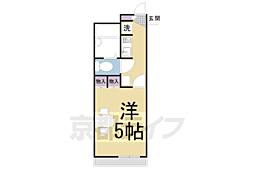 レオパレスプランタン弐番館 1Kの間取図画像