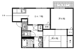 フォーレス008 2DKの間取図画像
