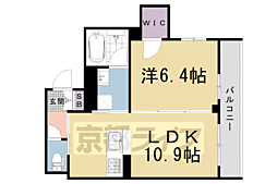 レフィシア西院 1LDKの間取図画像
