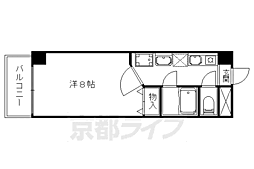 ホワイトハウス 1Kの間取図画像