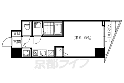 エスライズ京都河原町 1Kの間取図画像