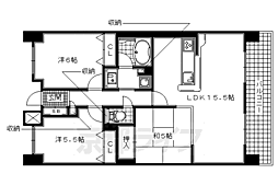 パデシオン六地蔵ザ・タワーレジデンス 3LDKの間取図画像