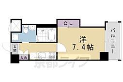 HF四条河原町レジデンス 1Kの間取図画像