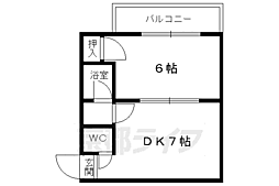 サンシャイン京都 1DKの間取図画像