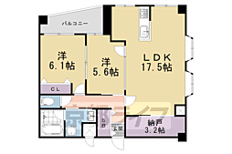 藤和シティホームズ堺町通 2SLDKの間取図画像