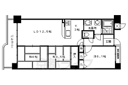 ファミールガーデン二条駅前WEST 3LDKの間取図画像
