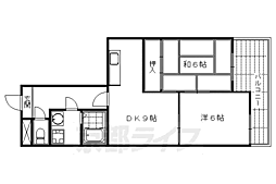 カステッロロッソ 2LDKの間取図画像