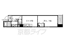 燦祿館 1DKの間取図画像