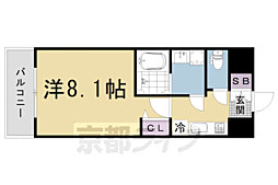 ダイワグレイスメゾン京都西七条 1Kの間取図画像
