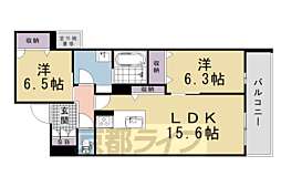 シャーメゾン ヒカリ 2LDKの間取図画像