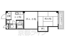 アドバンス1 2Kの間取図画像