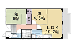 マンション晃苑 2LDKの間取図画像