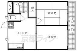 アメニティ醍醐 2DKの間取図画像