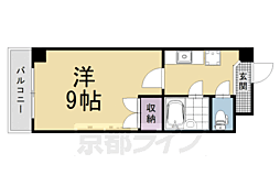 ベルビュー芦刈山 1Kの間取図画像