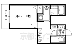 エスペレ西陣 1Kの間取図画像
