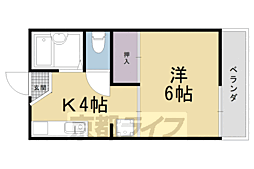 フレグランスせと 1Kの間取図画像