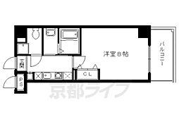 ヴァイタルハウス 1Kの間取図画像