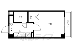 パティオプラスパ3 1Kの間取図画像