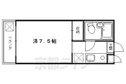 アスビール三条 1Kの間取図画像
