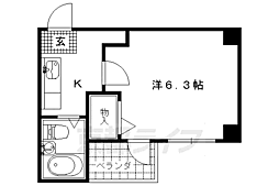 アビタシオン 1Kの間取図画像