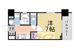 ベラジオレガシー京都西七条 1Kの間取図画像