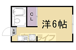 洛友 1Kの間取図画像