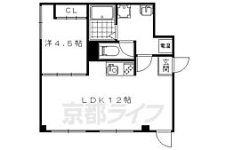 八木ビル 1LDKの間取図画像