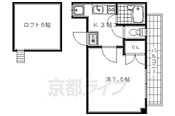 ハウスミツミ 1Kの間取図画像