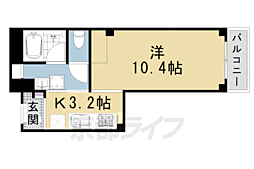 グランレブリー寺町松原 1Kの間取図画像