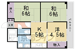 ルミエール嵯峨野 3DKの間取図画像