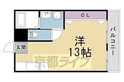 コーポよざ ワンルームの間取図画像