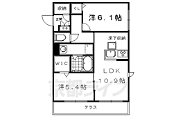 グリナージュ岩倉B 2LDKの間取図画像