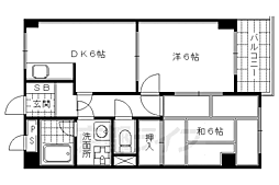 シティハウス407 2DKの間取図画像