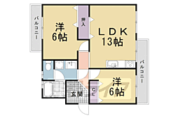 ファミリーハイツ18 2LDKの間取図画像