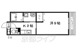 ルーセントオーデン枚方 1Kの間取図画像