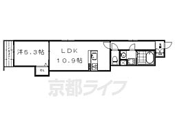 シャーメゾン柳八幡町 1LDKの間取図画像