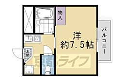黒門京邑館 1Kの間取図画像