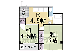 BNコート洛西 2DKの間取図画像