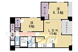 ラシュレ京都西大路 2LDKの間取図画像