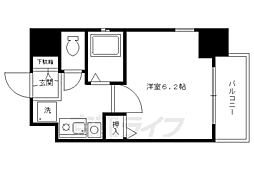 ベラジオ二条城前 1Kの間取図画像